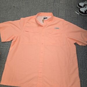 Habit Men's Peach Short Sleeve Shirt
